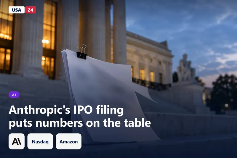 Printed pages held by a binder clip flutter on marble steps at dusk, with warm light from tall windows behind them.