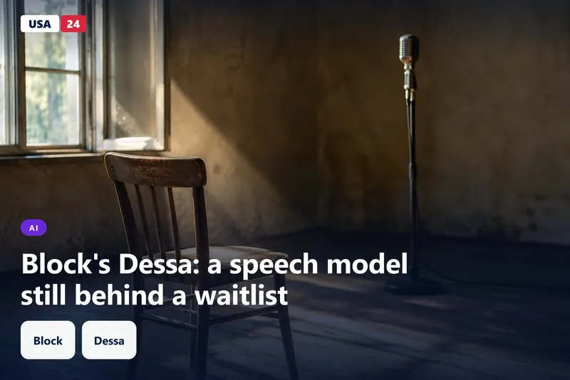 A vintage ribbon microphone on a stand faces an empty wooden chair in a dim room lit by one shaft of afternoon light.