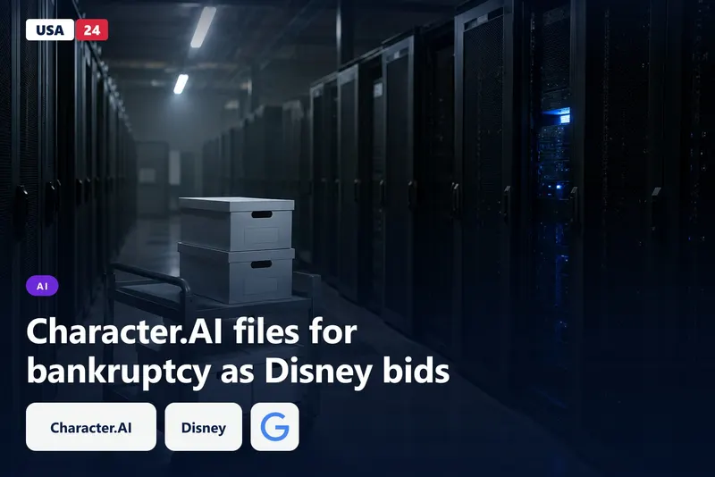 Dim data center aisle with mostly unlit server racks and a steel cart of blank document boxes in front.