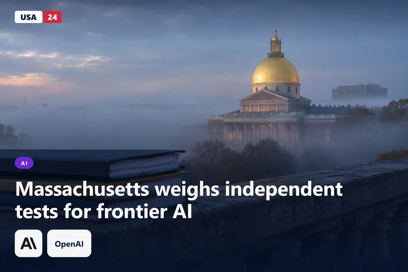 Gold dome of the Massachusetts State House in autumn fog, with blurred papers on a stone ledge.